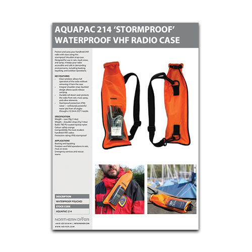 Aquapac 214 Stormproof Radio Case Datasheet