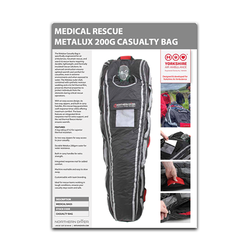 Casualty Bag Data Sheet