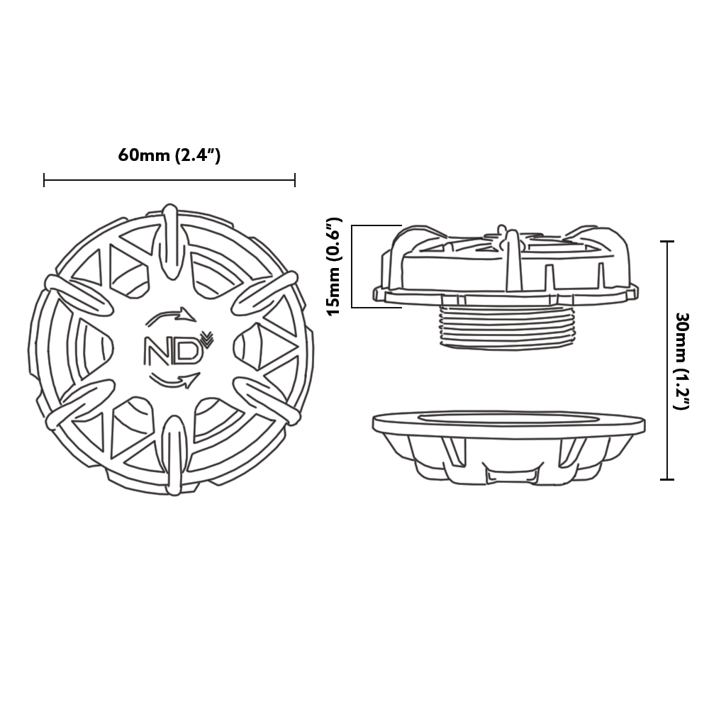 drawing locking cuff dump dimensions