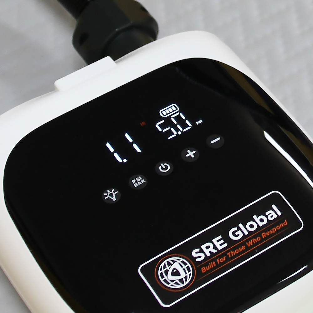Rechargeable Air Pump | LED display screen on the top of the pump