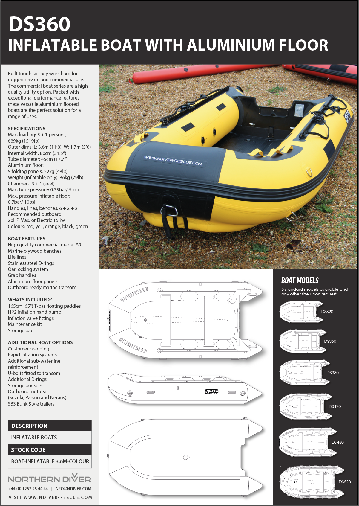 DS360 Boat Data Sheet (Ally Floor)